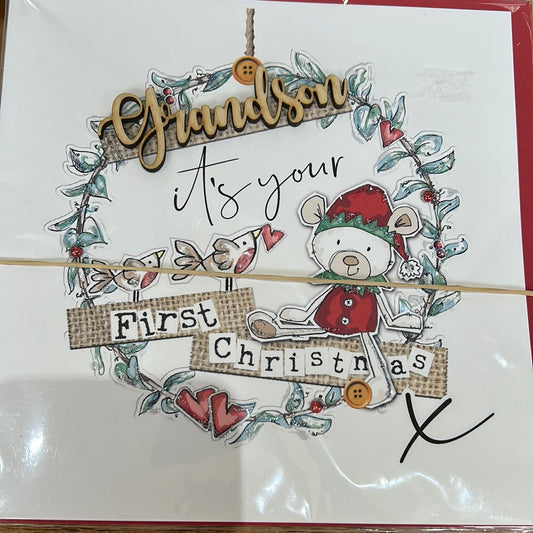 Grandson 1st Christmas Card - Tracey Russell