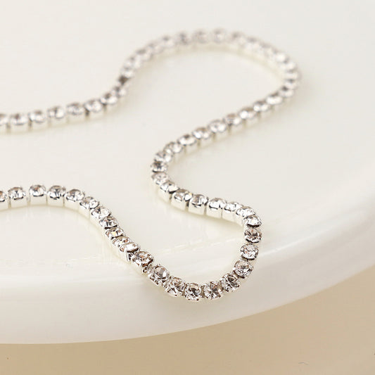 Silver Plated Fine Crystal Necklace