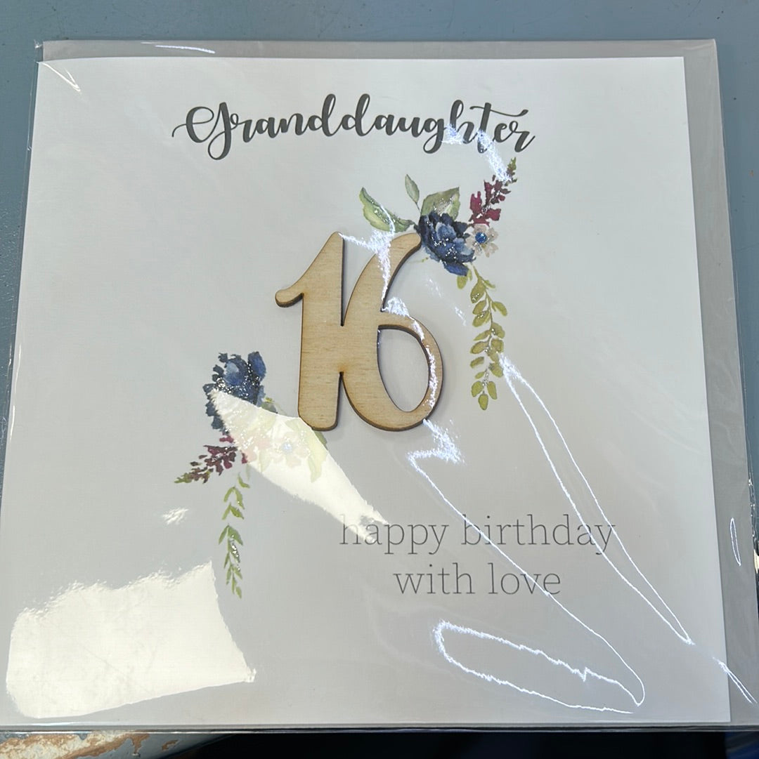 Granddaughter 16 Birthday Card - Tracey Russell
