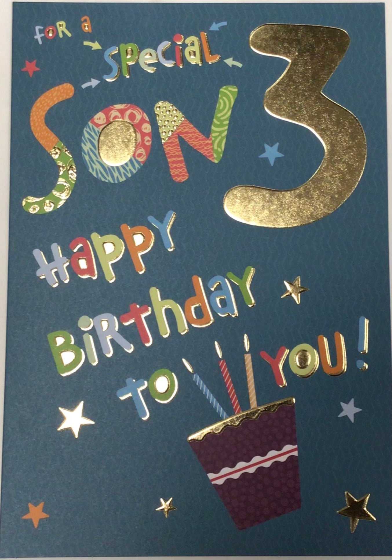 Son 3rd Birthday Card - Words 'n' Wishes
