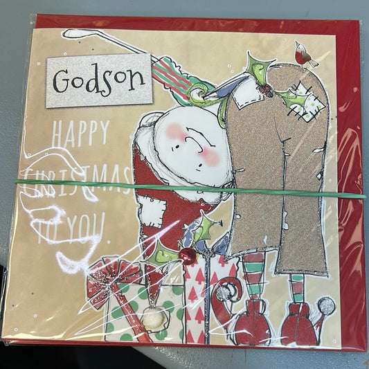 Godson Christmas Card - Tracey Russell