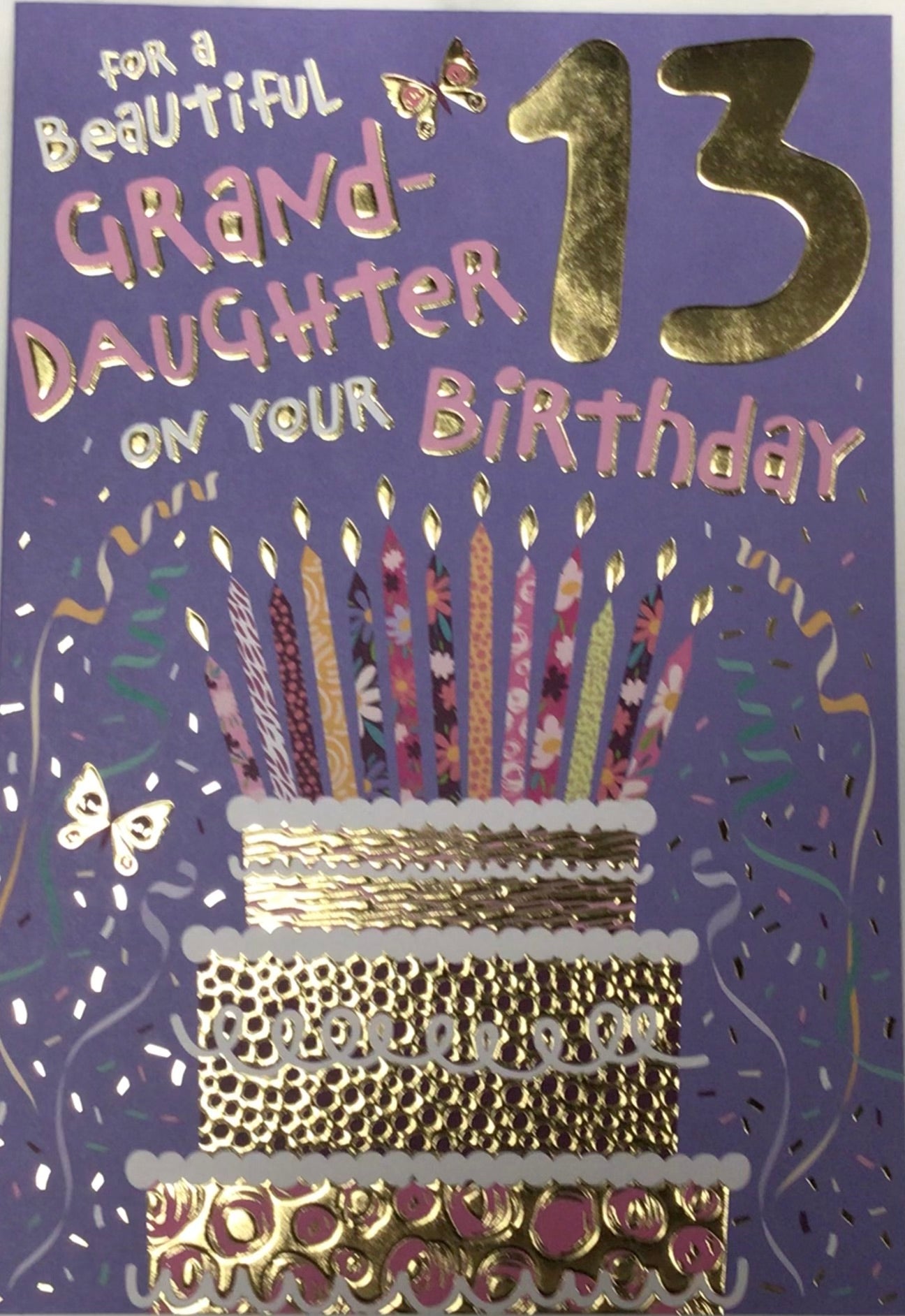 Granddaughter 13th Birthday Card - Words 'n' Wishes