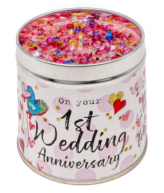 1st Wedding Anniversary Candle - Best Kept Secrets