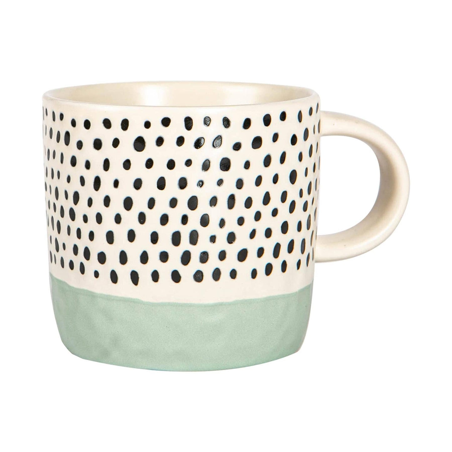 Blue Dipped Ceramic Dots Coffee Mug - 385ml