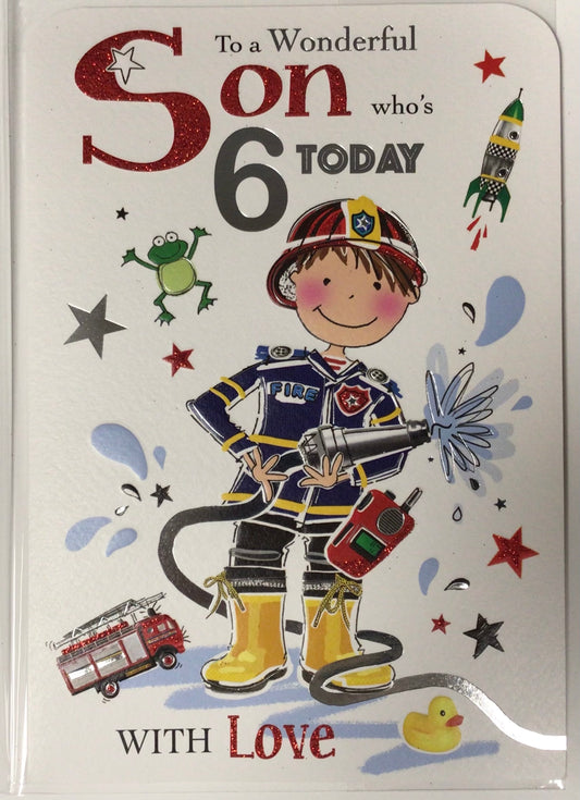 Son Birthday Card Age 6 - Jonny Javelin