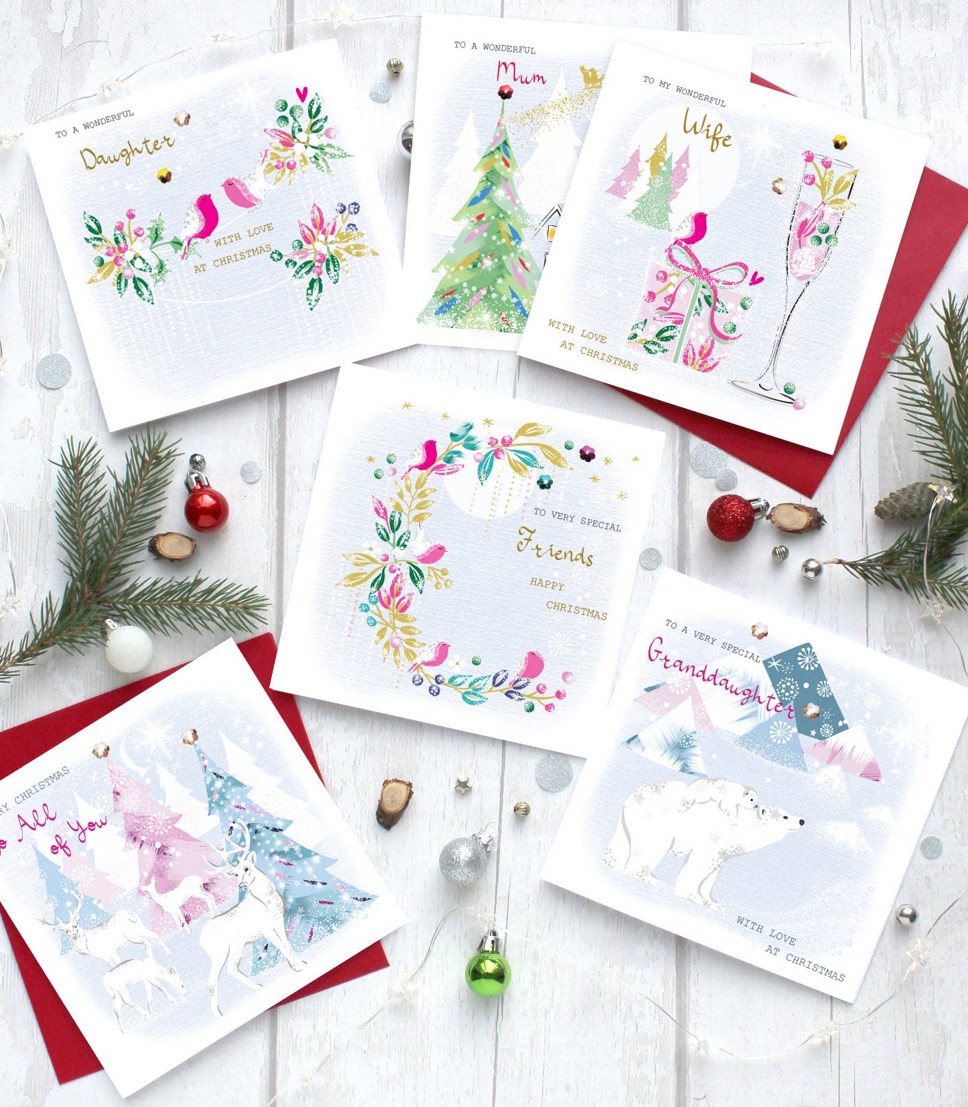 Grandparents Robins Holy Christmas Print Wholesale Card