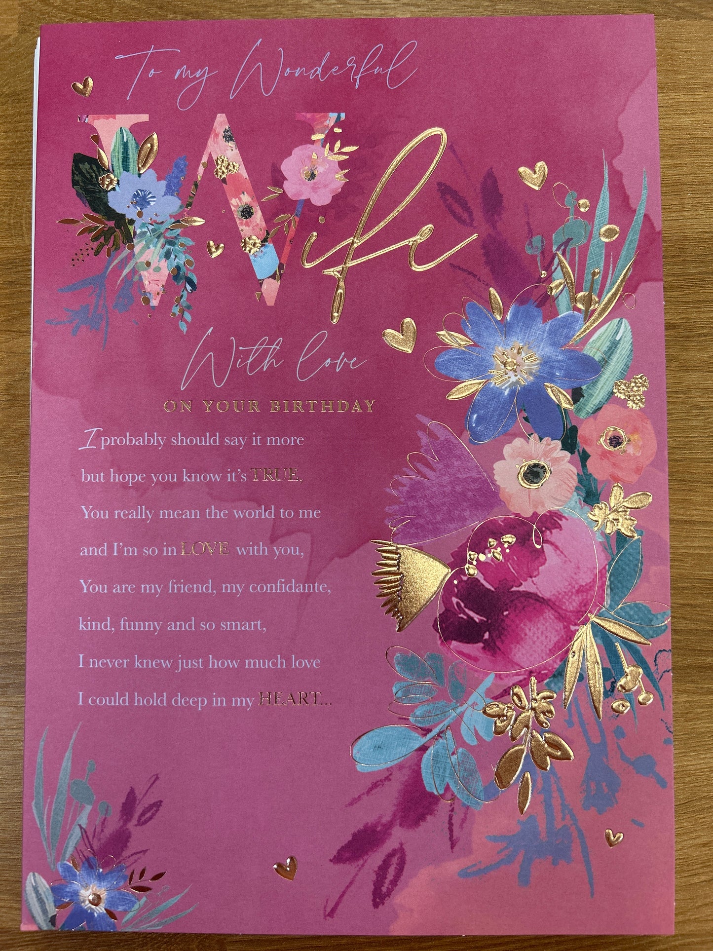 Wife Birthday Card - Words 'n' Wishes