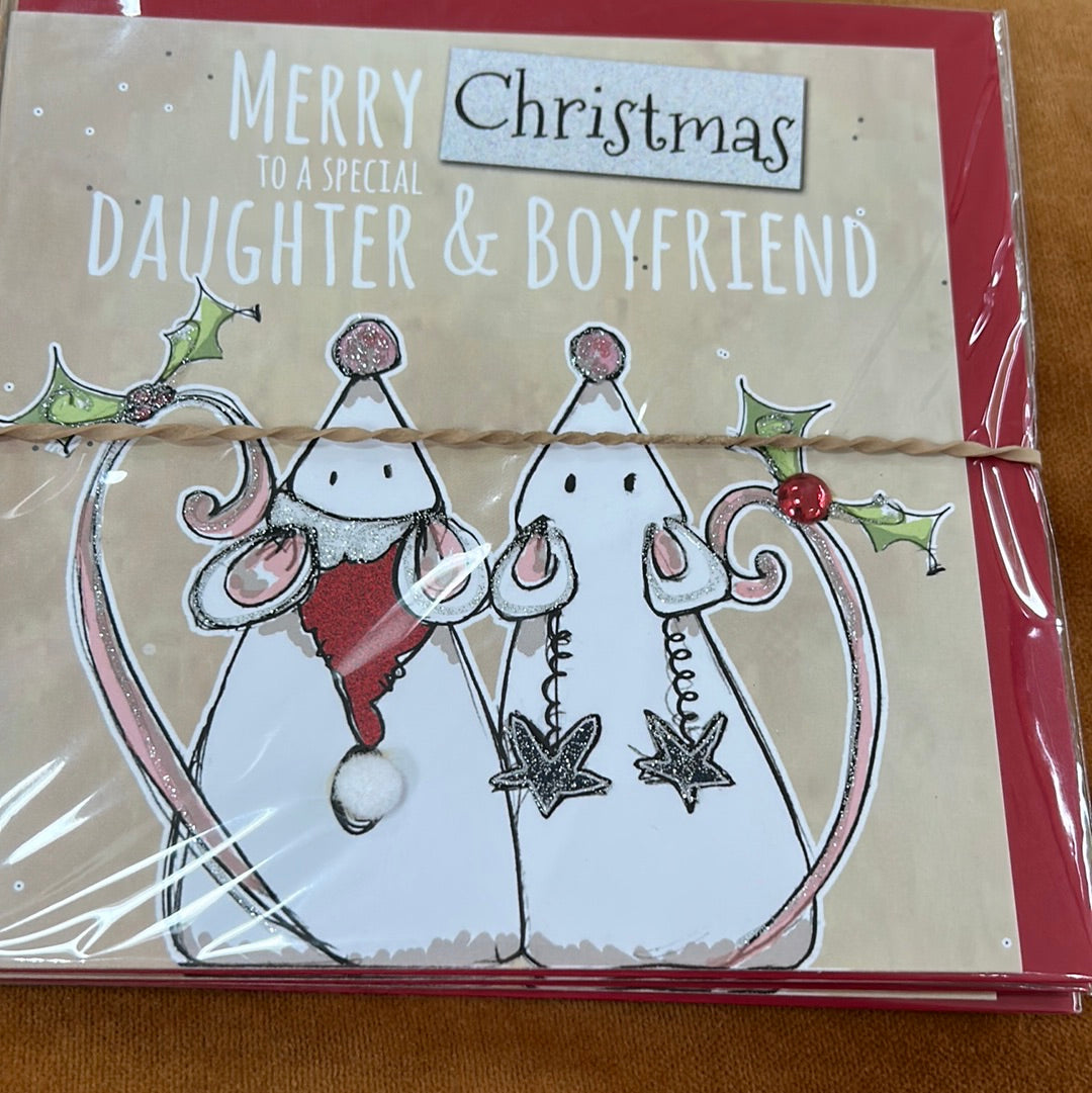 Daughter & Boyfriend Christmas Card - Tracey Russell