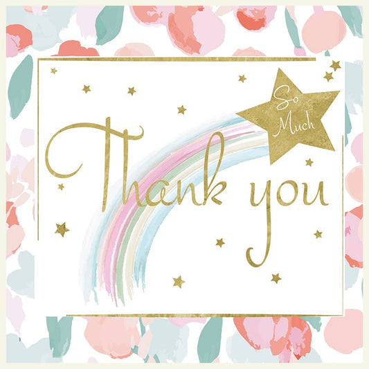 Blossom Love Thank you Card - Rainbow