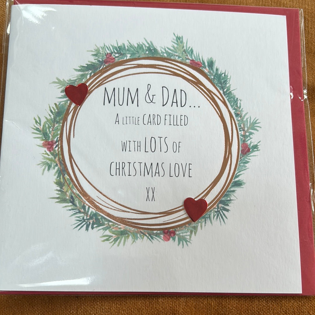 Mum & Dad Christmas Card - Tracey Russell
