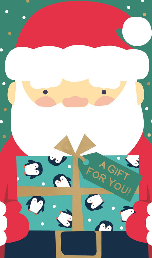Santa - Christmas Card - Xmas Money Wallets - Second Nature