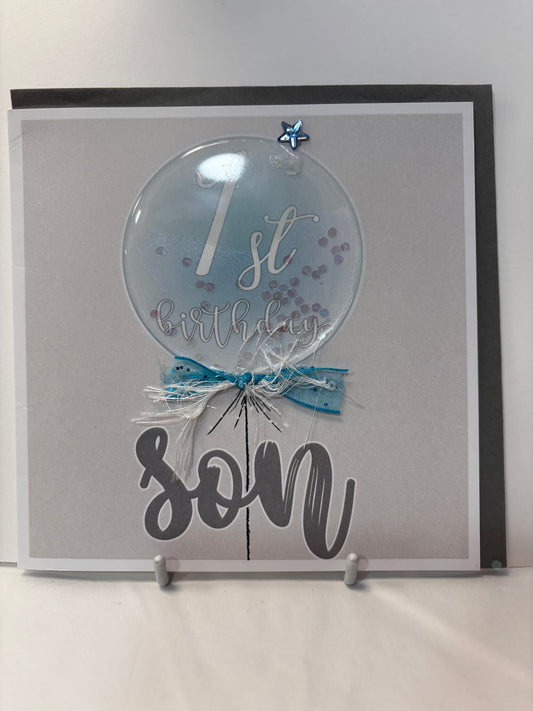 Son 1st Birthday Card - TR