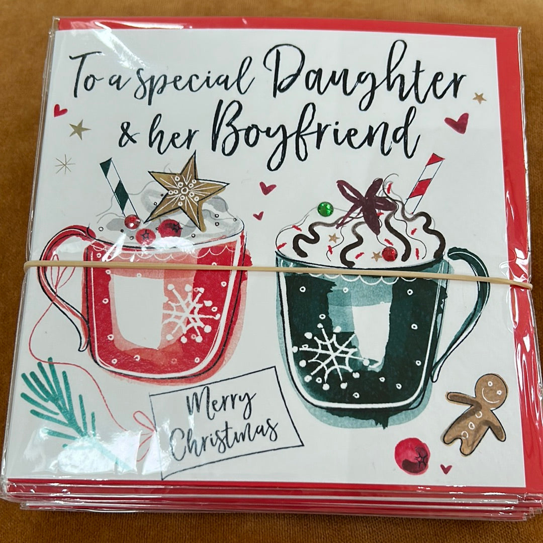 Daughter & Boyfriend Christmas Card - Katie Phythian