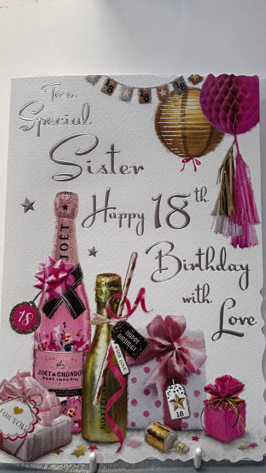 18 Sister birthday card - Javlin