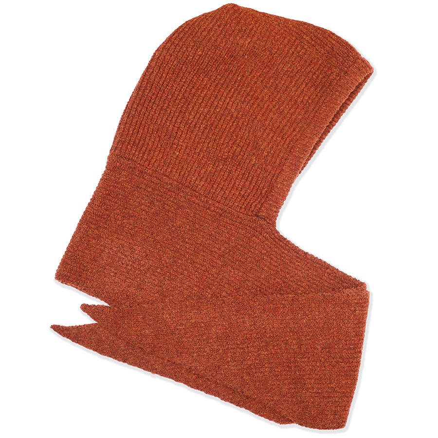 Hermione rust cosy hood/bonnet