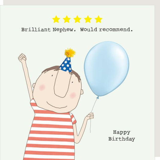 Nephew Birthday Card - Rosie Made A Thing