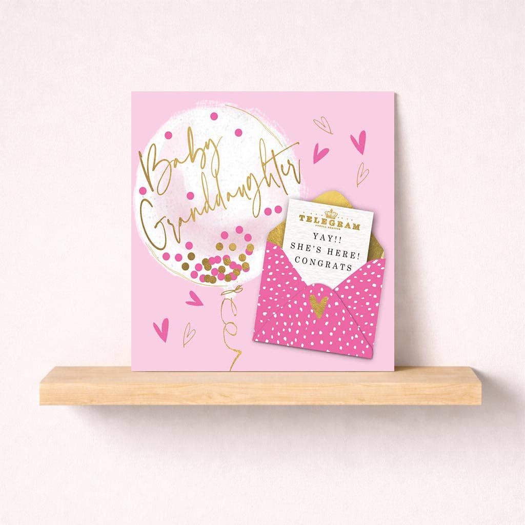 New Baby Card - Granddaughter Telegram