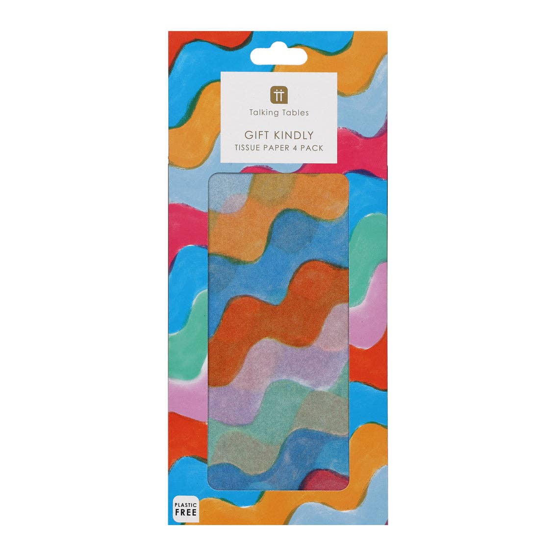 Colourful Wavy Tissue Paper | 4 Sheets | Birthday | Party |