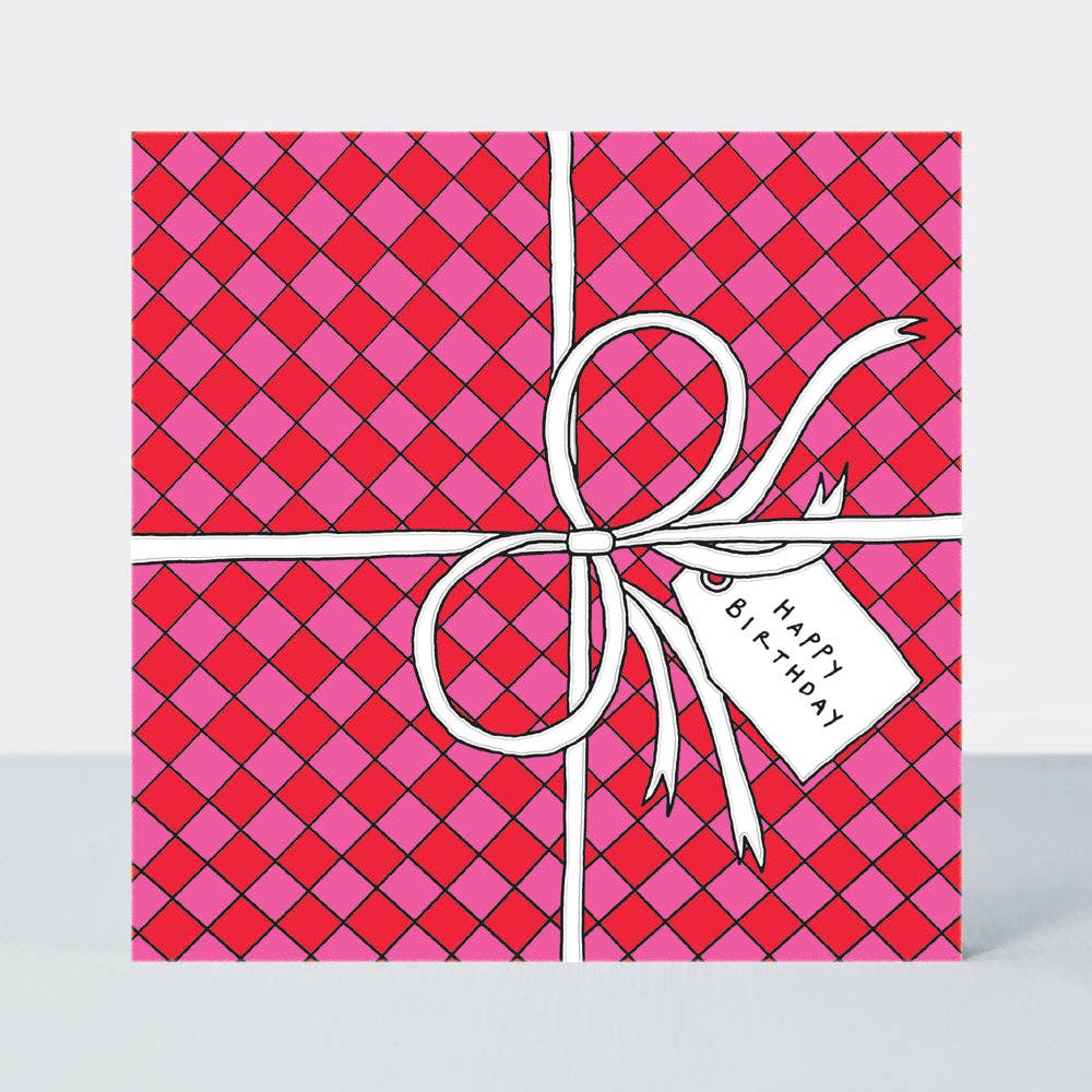 Scatter Brain - Happy Birthday/Pink & Red Card