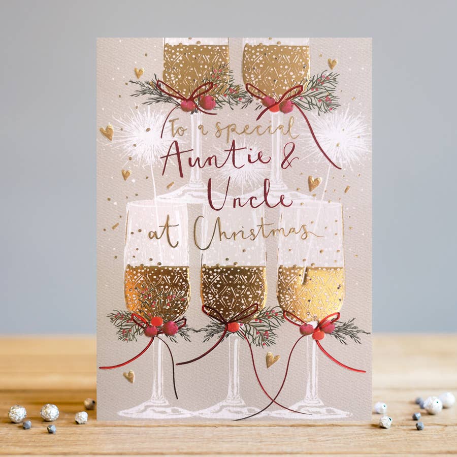 Auntie & Uncle Christmas Card | Holiday Card | Seasonal Card