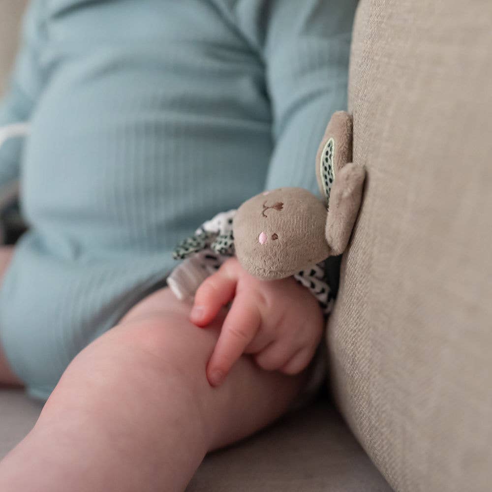 Baby Bunny Wrist Rattles – Sensory Soft Toy Set