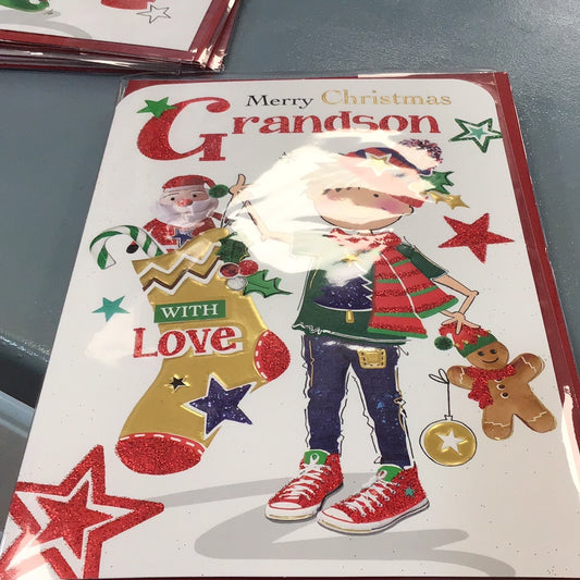 Grandson Christmas card Jonny Javelin