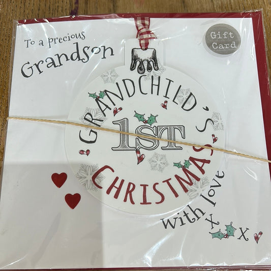 Grandson 1st Christmas Card - Tracey Russell