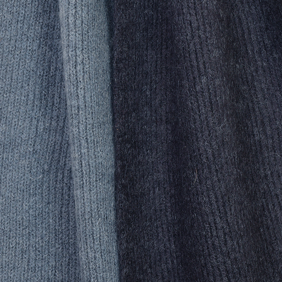 Oliver navy and denim ombre knit men's scarf
