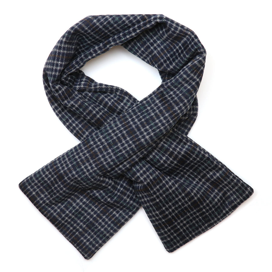 Reece monochrome check pull through scarf for men
