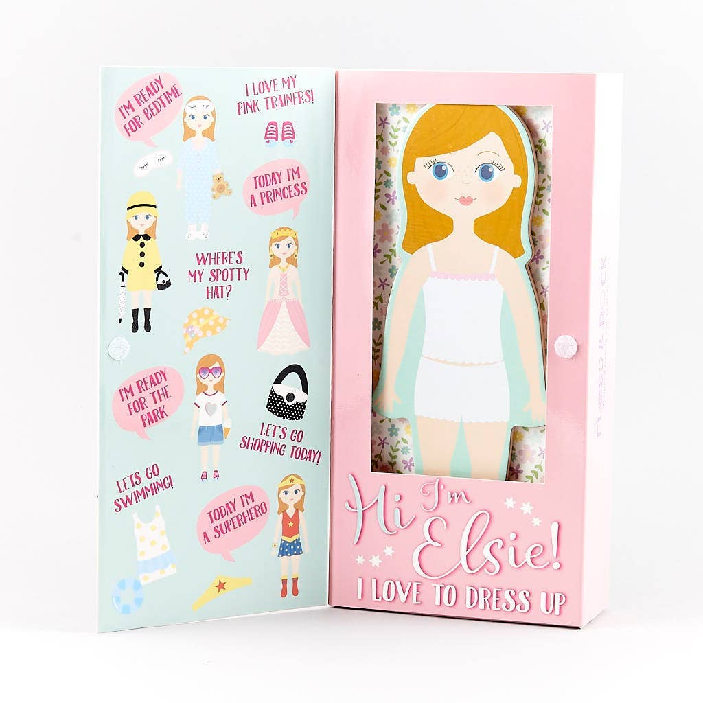 Elsie Magnetic Dress-Up Character – Wooden Fashion Doll