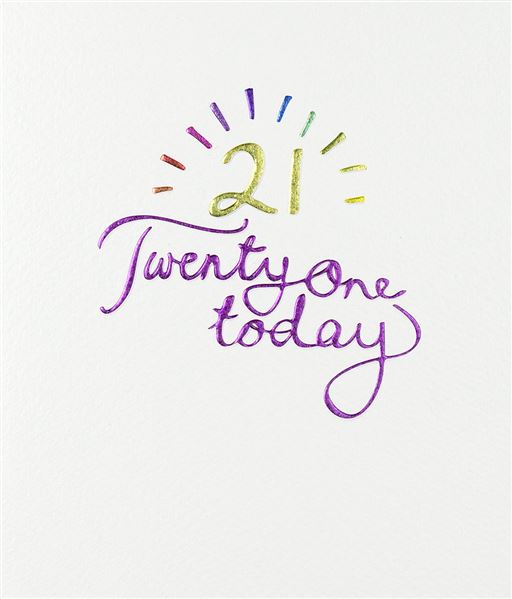 Age 21 Birthday Card - Paperlink