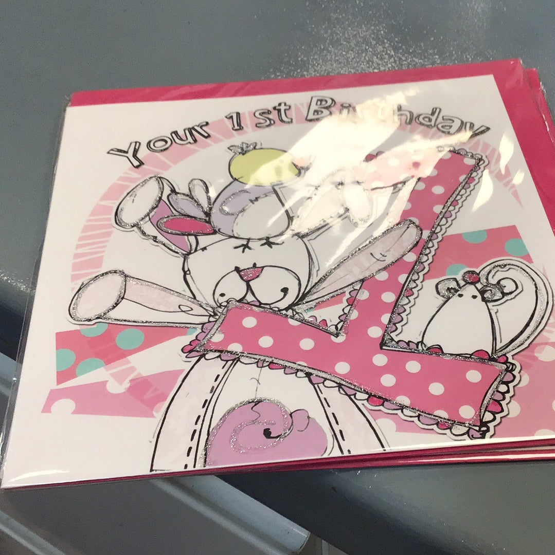 1st birthday card Tracey Russel