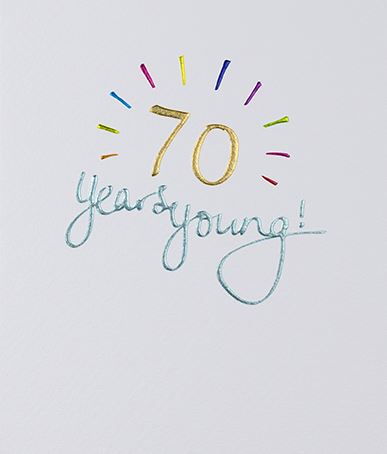70th Age Birthday Card - Paperlink