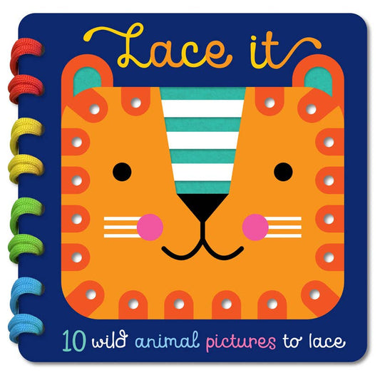 Lace It! Wild Animal Board Book – Fun Lacing Activity for Toddlers with Felt Pages