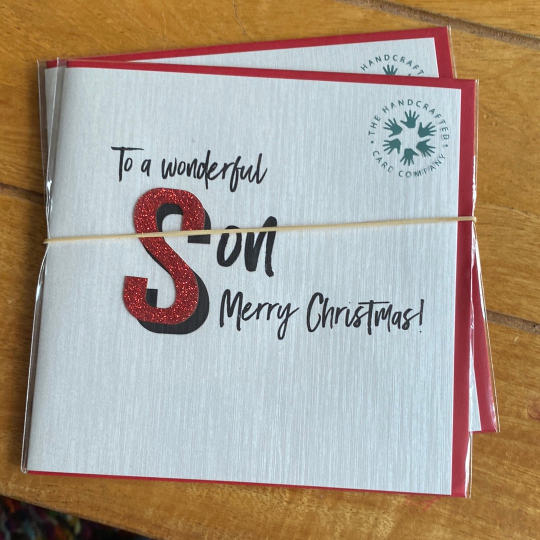 Son Christmas Card - Hand crafted card company