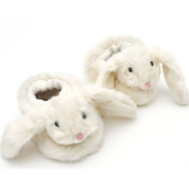 Bunny Baby Soft Slippers – Cream, 0-6 Months