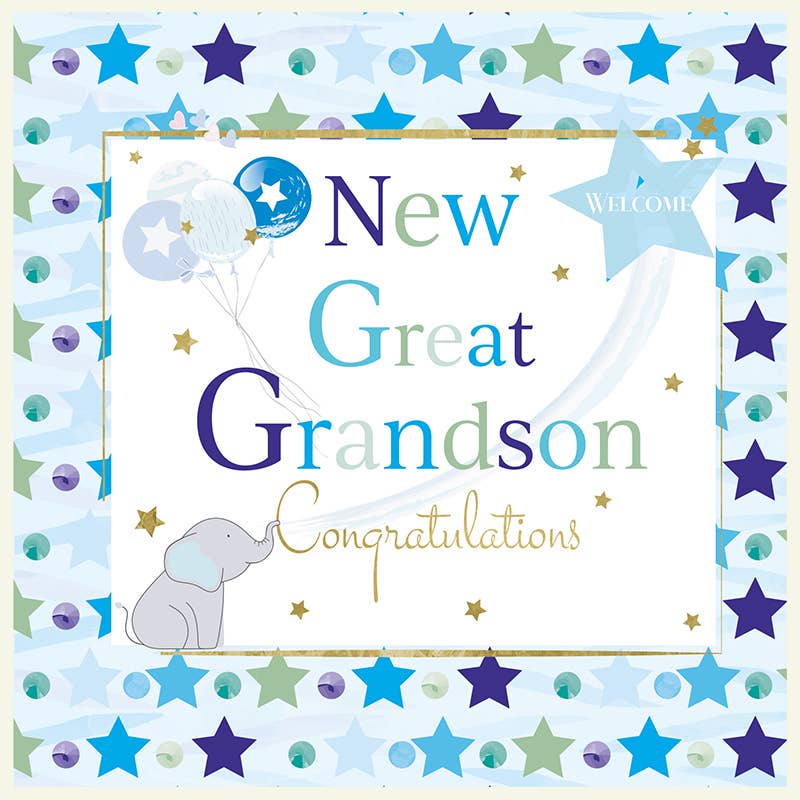 Blossom Love New Great Grandson Card
