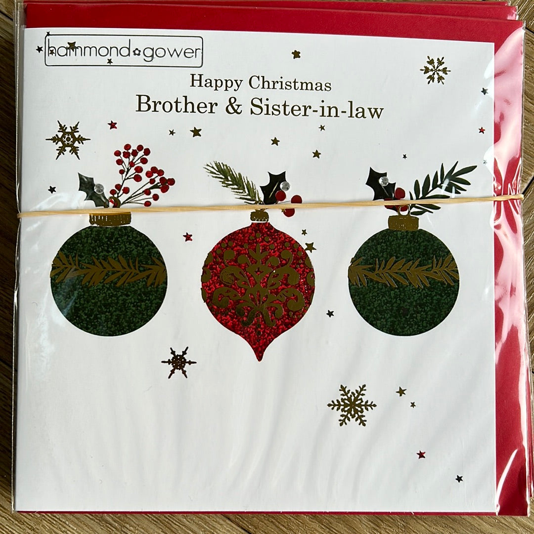 Brother & SIL Christmas Card - HG