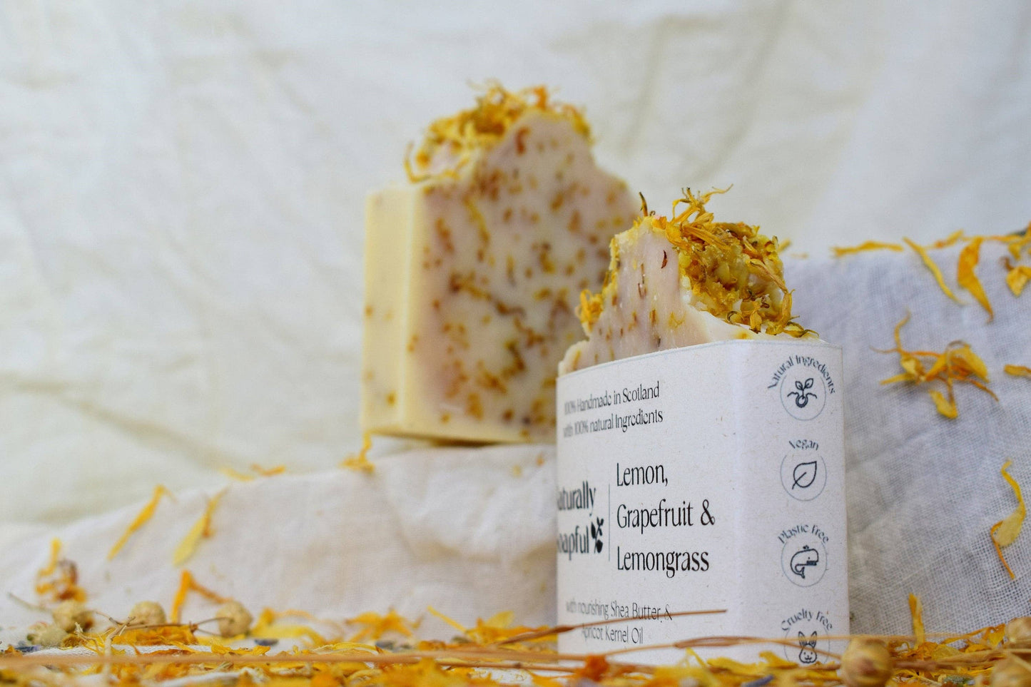 Lemon, Grapefruit & Lemongrass 100% Natural Soap Bar - Naturally Soapful