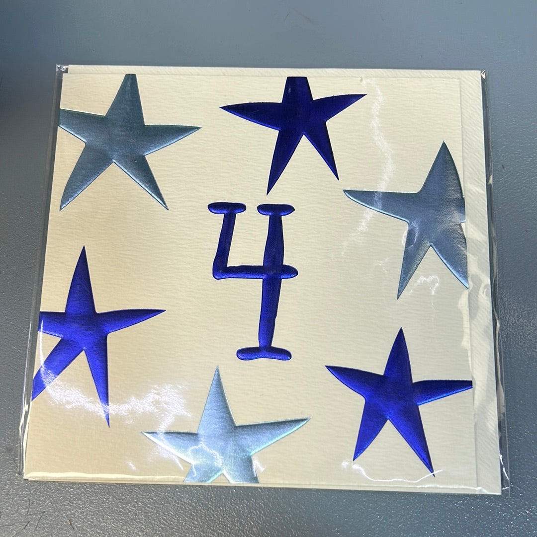 4th Birthday Card - WJB