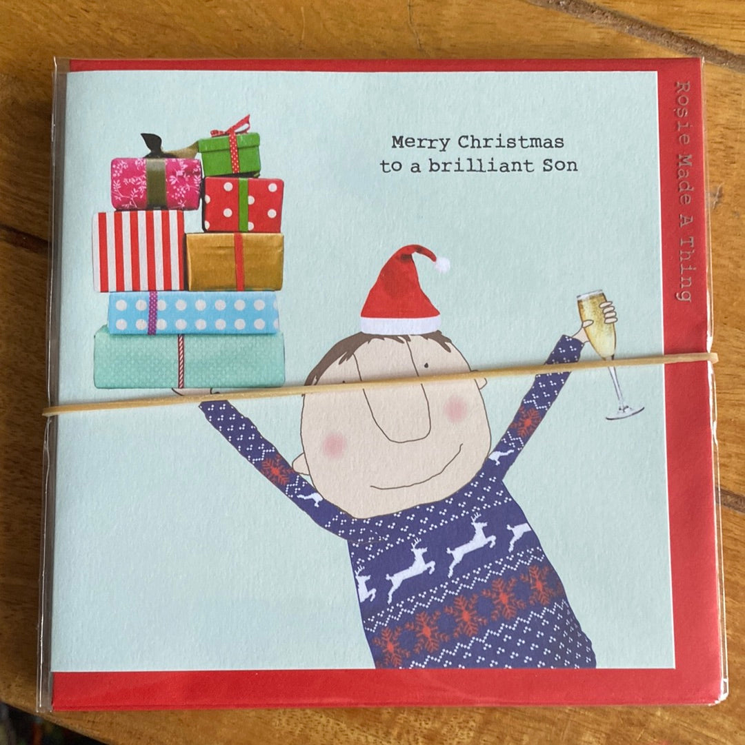 Son Christmas Card - Rosie made a thing