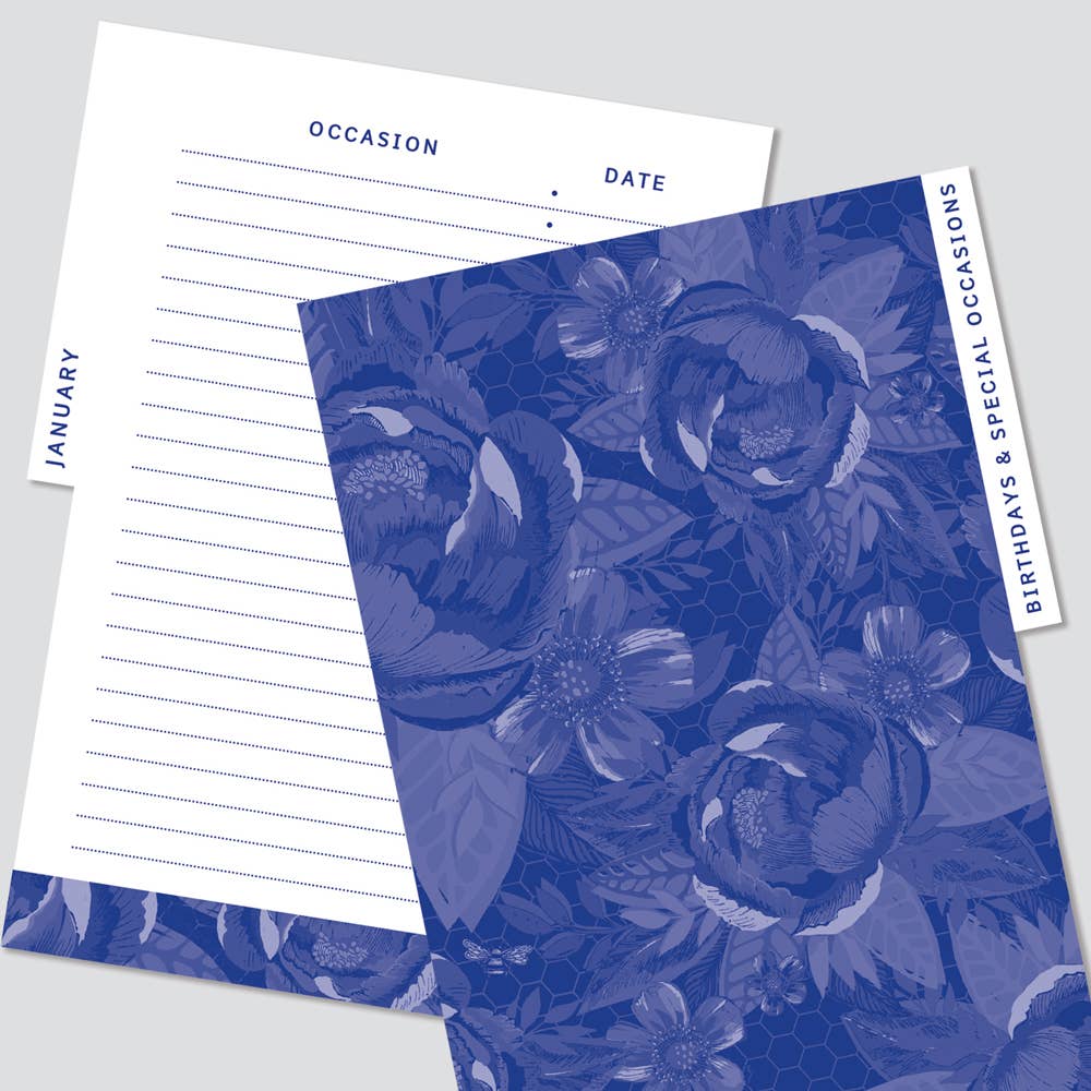 Luxury Floral & Bee Address Book