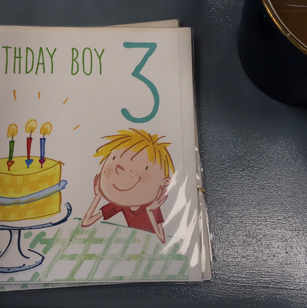 3rd Birthday Card - Lucilla Lavender- snippets