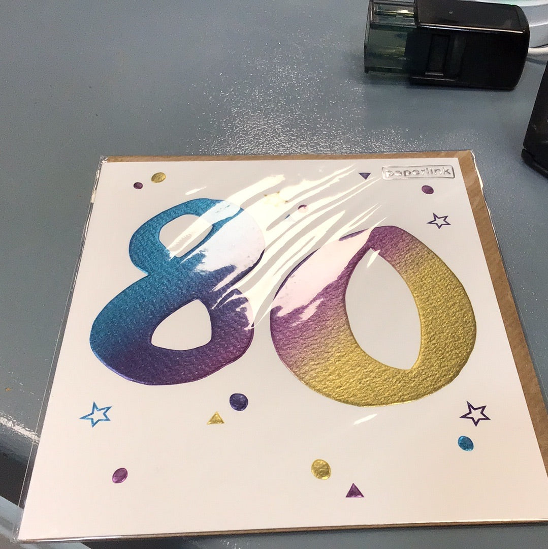 80 th birthday card Paperlink