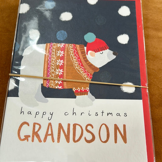 Grandson Christmas Card - Stop the Clock