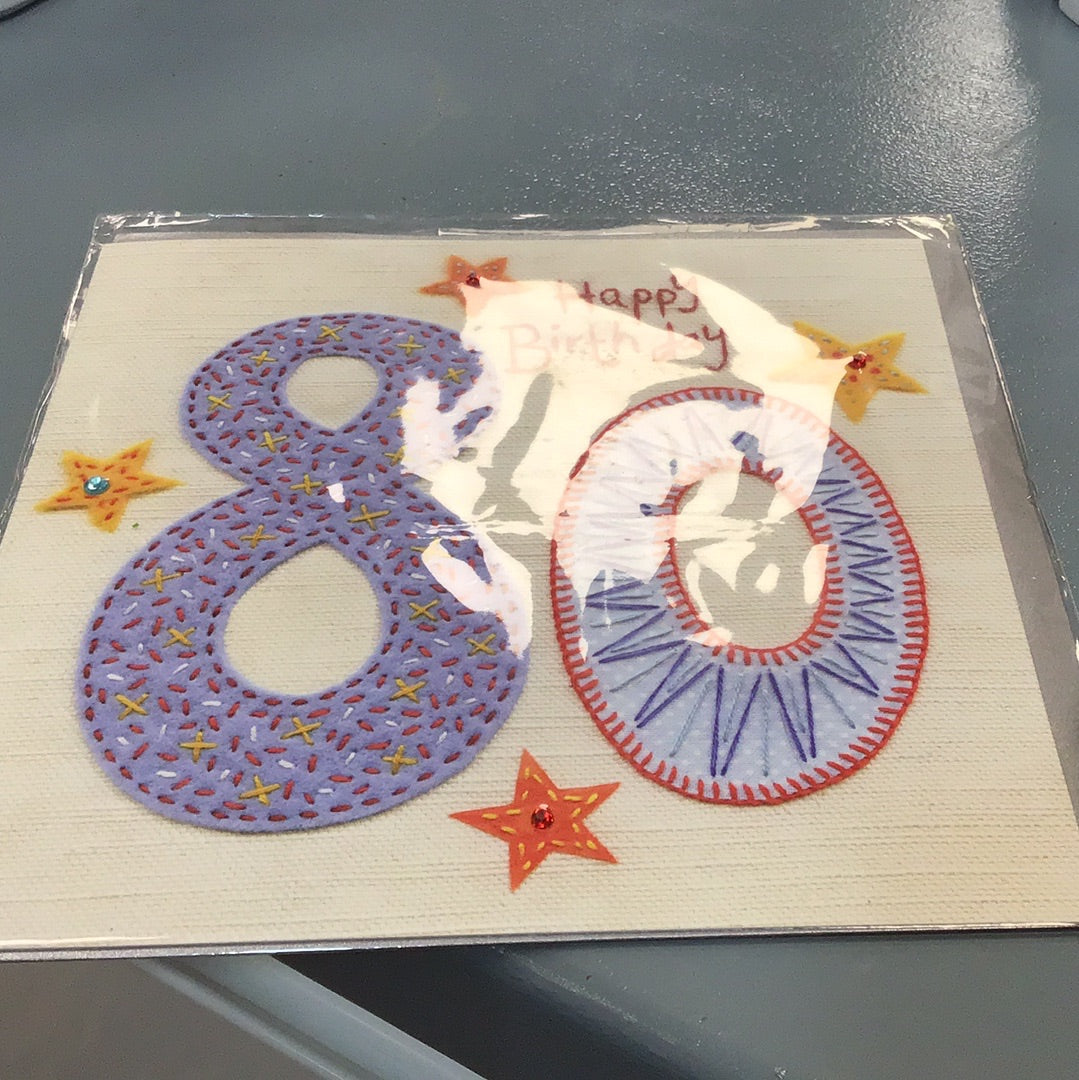 80 th birthday card BES
