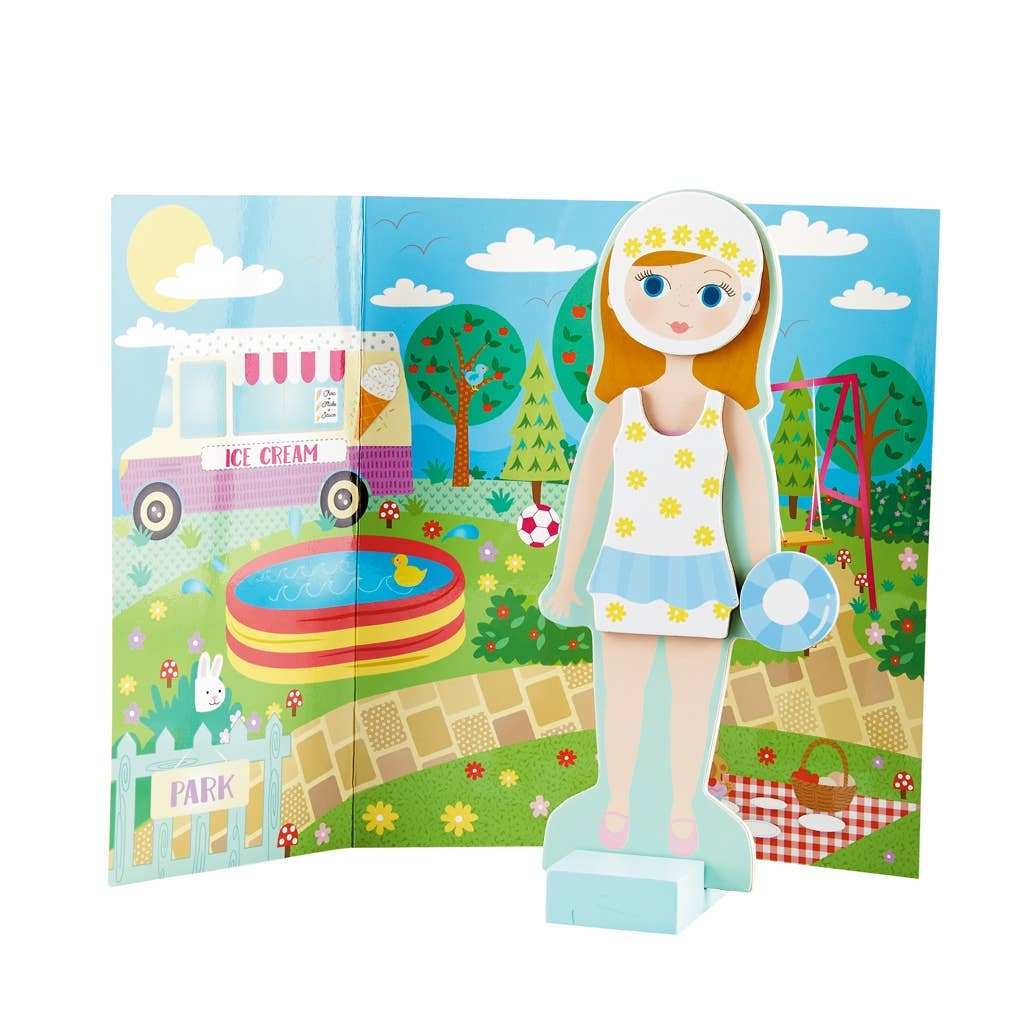 Elsie Magnetic Dress-Up Character – Wooden Fashion Doll