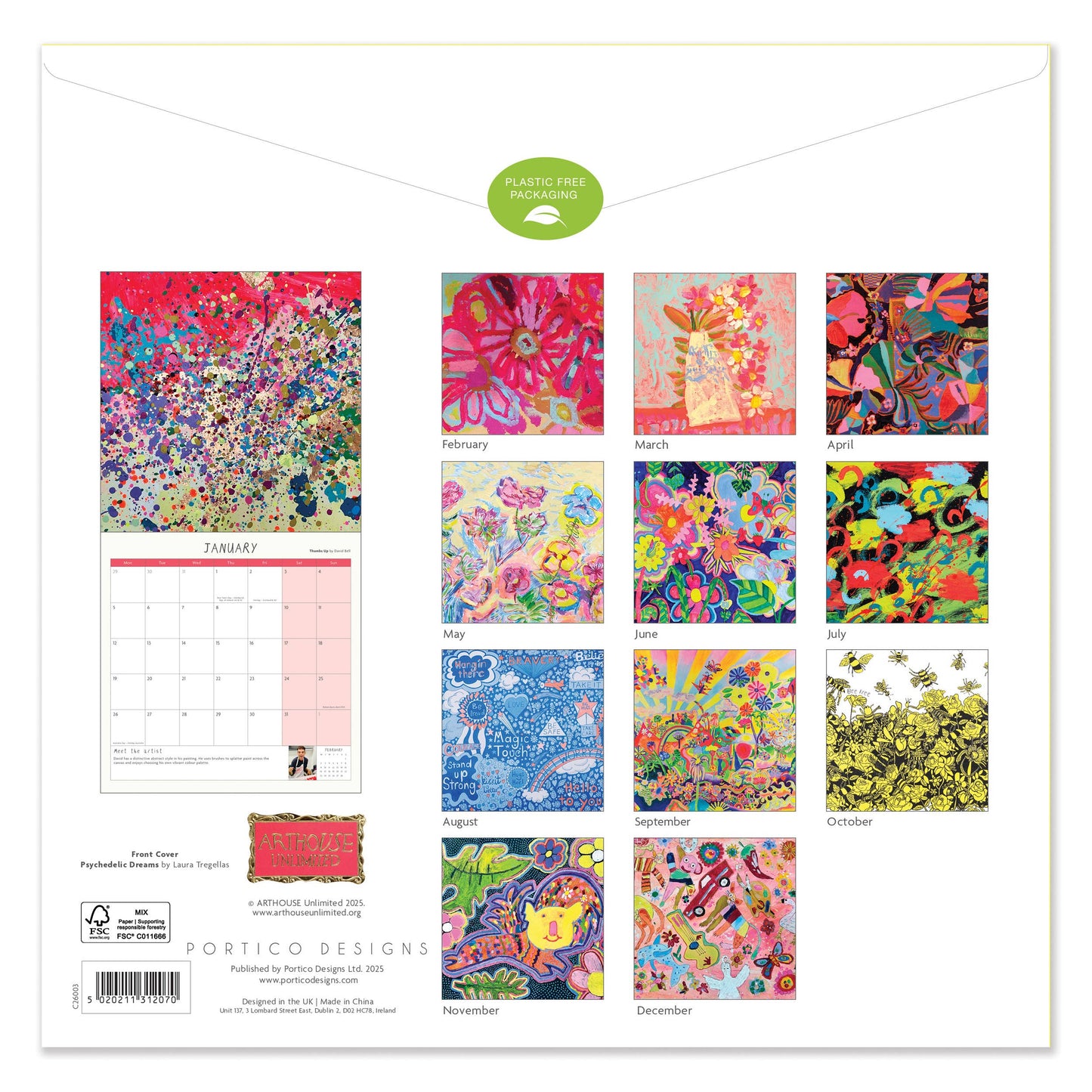 2026 Arthouse Unlimited Square Calendar