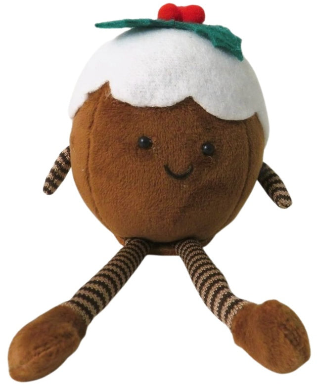 Sitting Christmas Pudding Decoration, 18cm