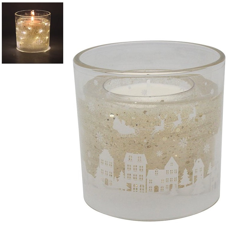 Festive Town LED Gel Candle